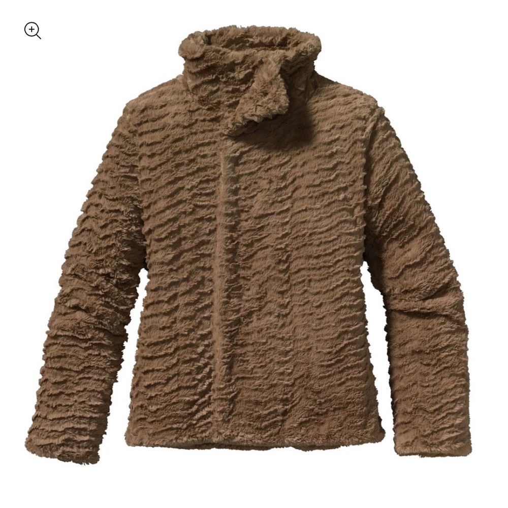 Patagonia women’s Pelagia  Faux Fur Fleece Full Zip Snap Jacket Size M